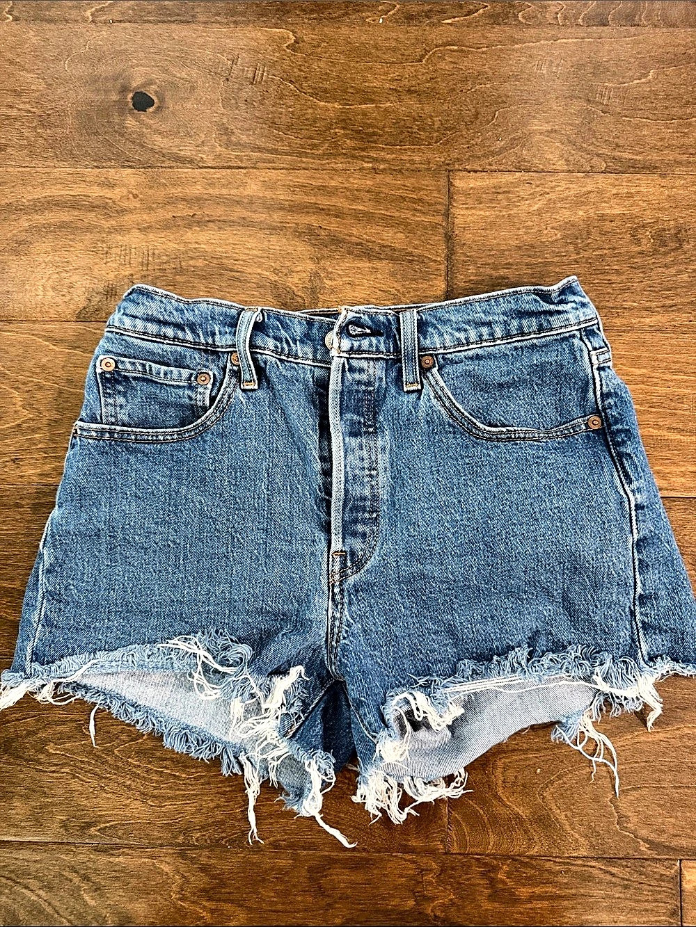 Levi's 501 Denim Cutoff Jean Shorts Waist 27
